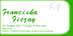 franciska ficzay business card